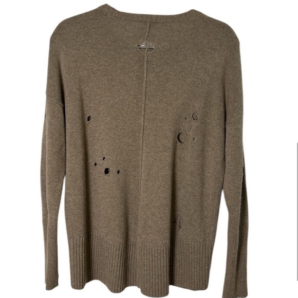 Autumn Cashmere wool,cashmere..distressed knit PTP 21” ,oversized medium . - Picture 6 of 12